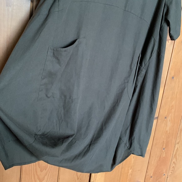 Olive Oversized Shift Dress - Picture 4 of 7